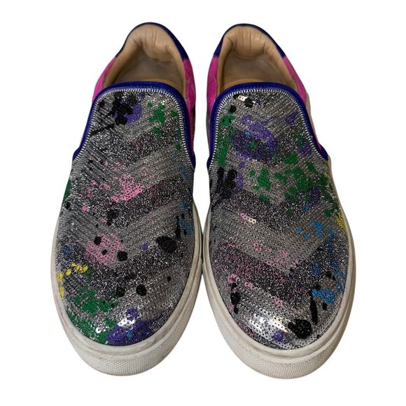 Christian Louboutin Masteral Tissimas Sequin Sneakers 40.5 Box Included - Picture 16 of 16